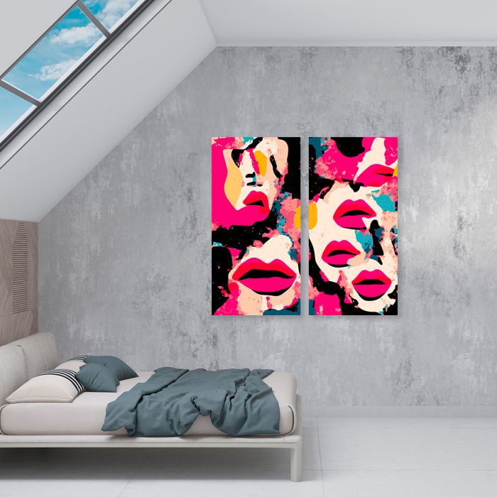 Модульні картини на стіну Жіночий поцілунок