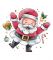 Новорічна наклейка -Дід Мороз