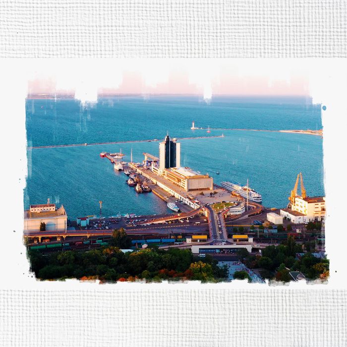 Картина на холсті Одеський морський торговий порт