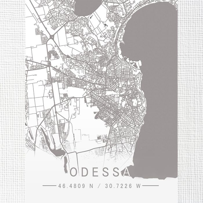 Картина на холсті мапа Одеси