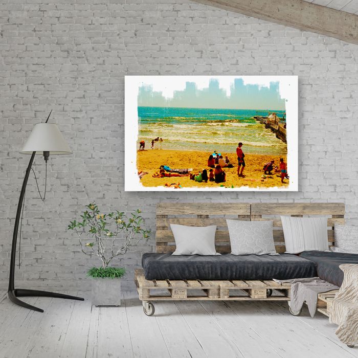 Картина на холсті відпочинок на Одеському пляжі