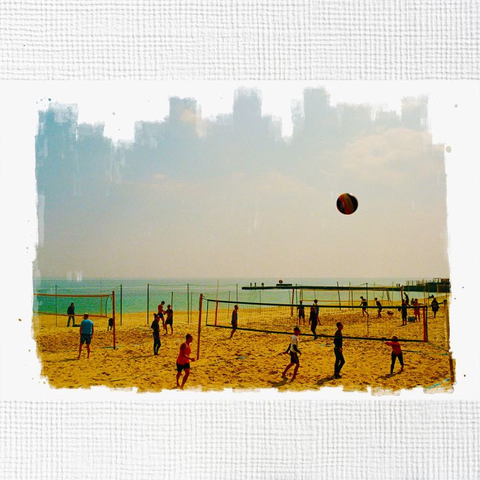 Картина на холсті літні розваги на пляжі Одеси