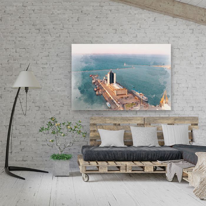 Картина на холсті Морський порт вид зверху