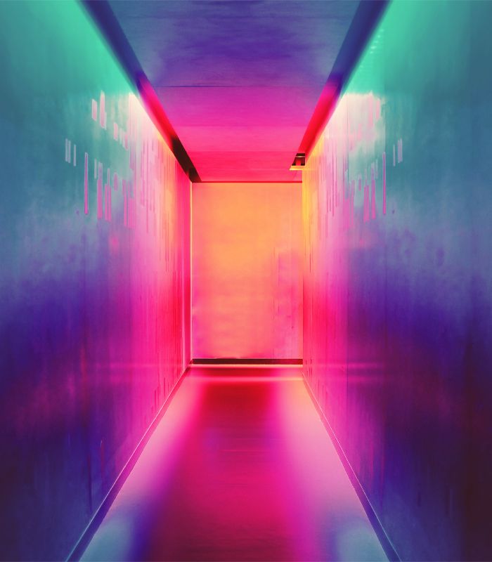 Картина неоновий коридор