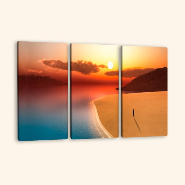 Модульні картини на стіну захід на березі моря
