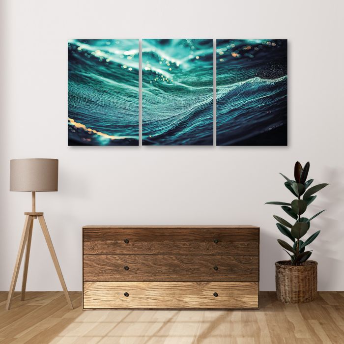 Модульні картини на стіну абстракція морських хвиль