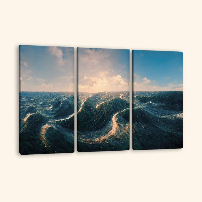 Модульні картини на стіну абстрактні хвилі в океані