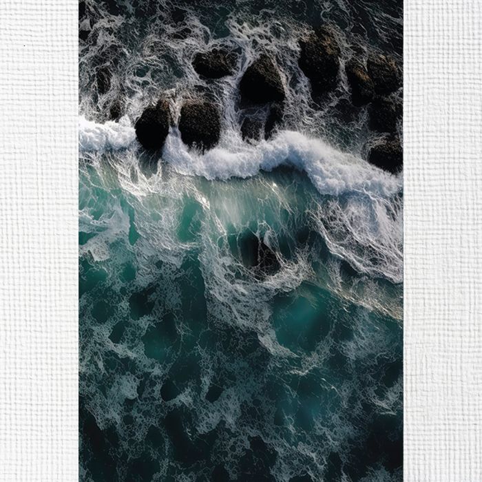 Модульні картини на стіну океанські хвилі вид зверху
