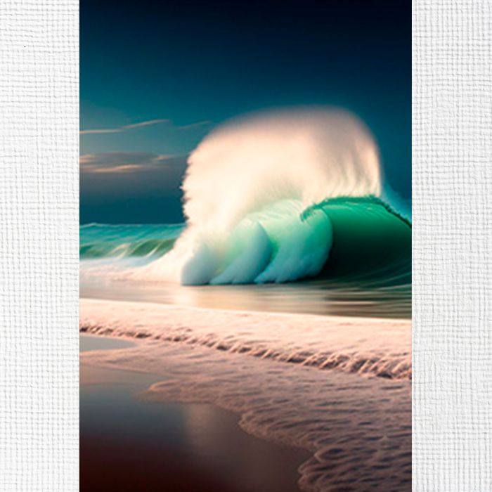 Модульні картини на стіну яскраві хвилі на берегу моря
