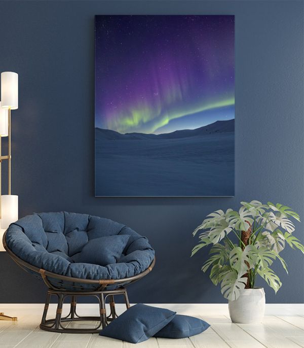 Картина північне сяйво у нічному небі Картина північне сяйво у нічному небі