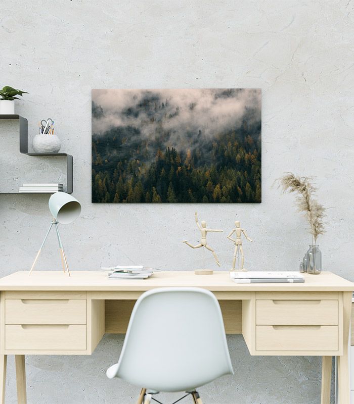 Картина туман у лісі