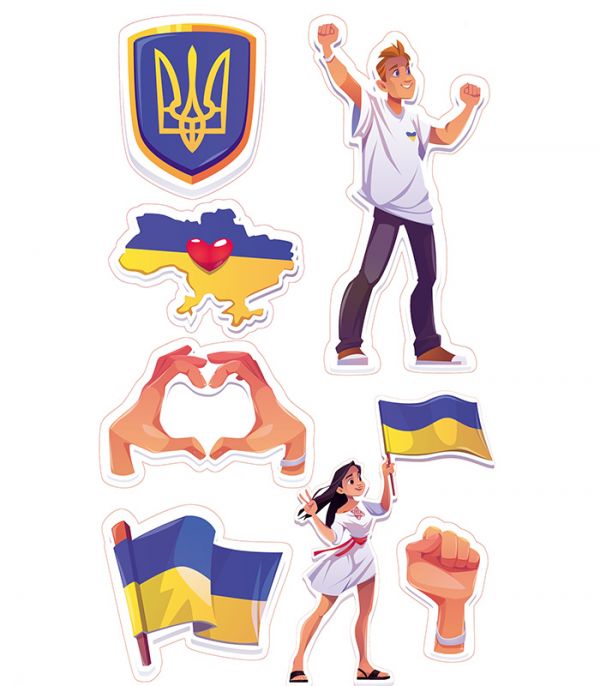 Стікерпак - Байранаклейки №28