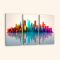 Картина з декількох частин кольорові хмарочоси віддзеркалення