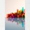 Картина з декількох частин кольорові хмарочоси віддзеркалення