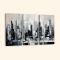 Картина з декількох частин сірі хмарочоси