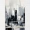 Картина з декількох частин сірі хмарочоси