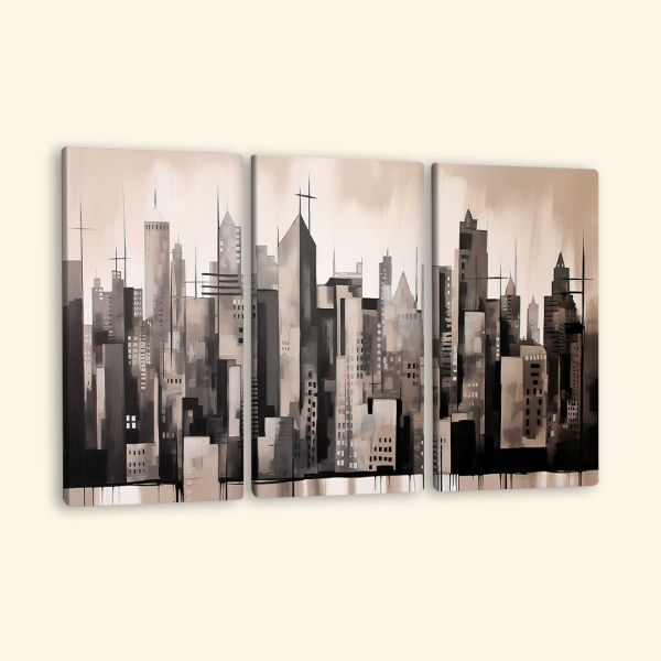 Картина з декількох частин бордові хмарочоси