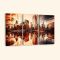 Картина з декількох частин дзеркальна абстракція міста
