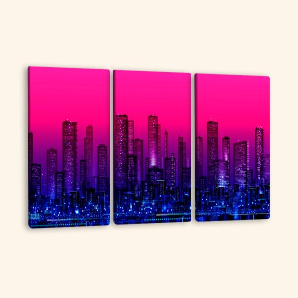 Картина з декількох частин футуристичний Нью-Йорк Картина з декількох частин футуристичний Нью-Йорк