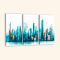 Картина з декількох частин Хмарочоси акварель арт Картина з декількох частин Хмарочоси акварель арт