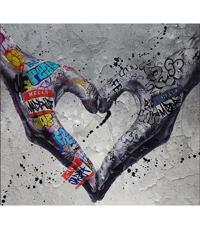 Картина Heart hands pop art