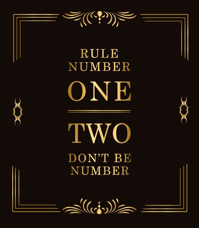 Картина Rule number one and two