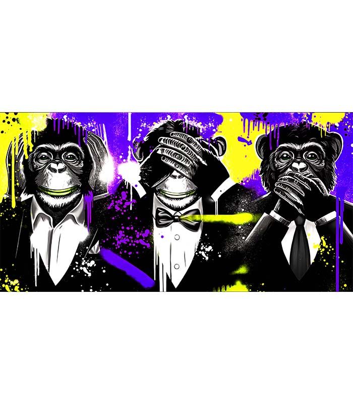 Картина Three monkeys pop art