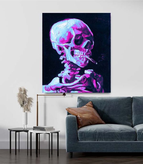 Картина Skeleton smoking