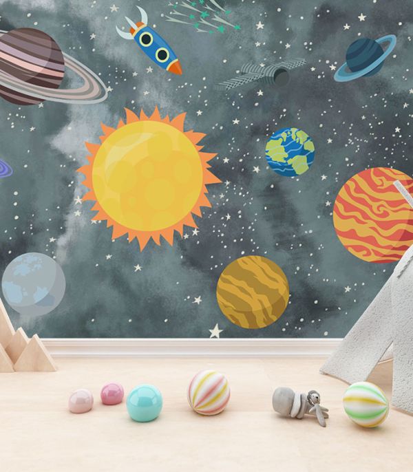 Принт на флізеліні космічні планети