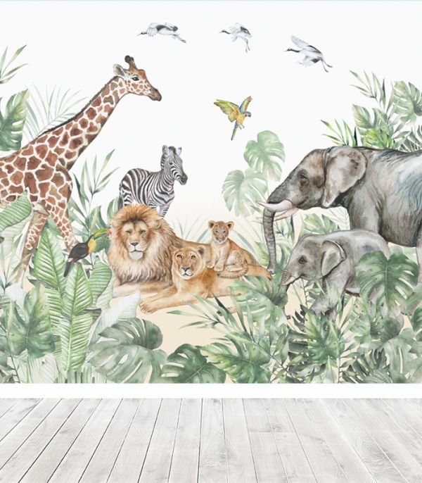 Принт на флізеліні Сафарі арт акварель