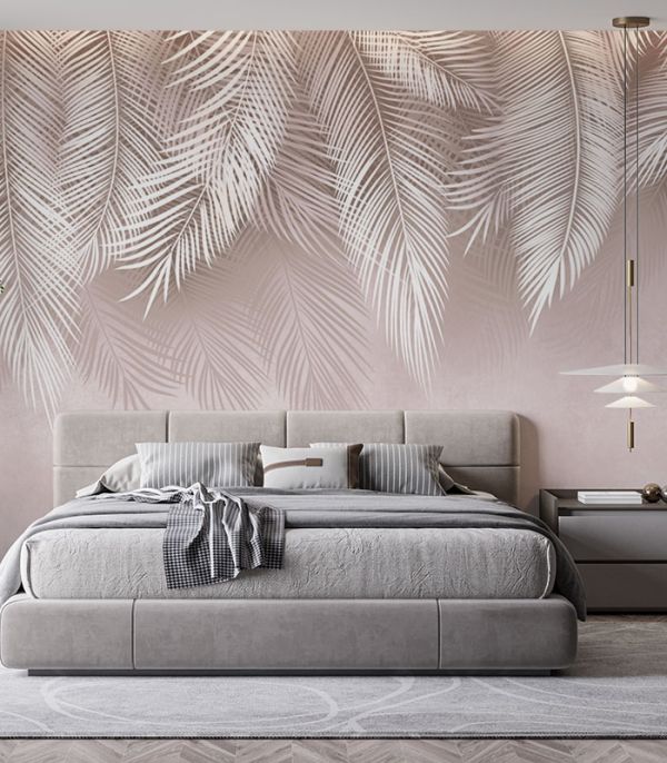 Принт на флізеліні бронзове листя Принт на флізеліні бронзове листя