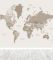 Принт на флізеліні карта Світу класична англійською мовою