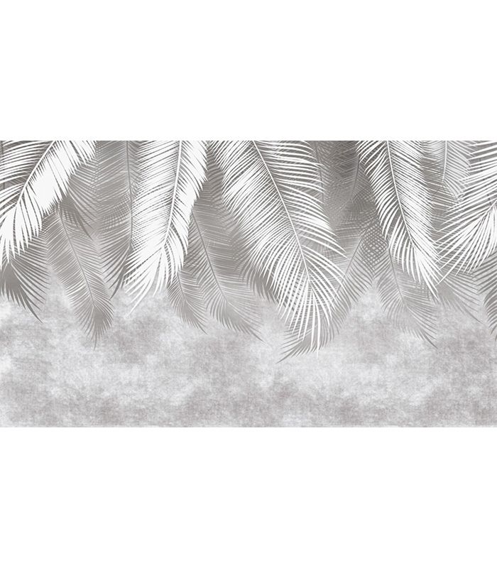 Принт на флізеліні біле пір’я на сірому фоні 460х265 см, Дрібний пісок