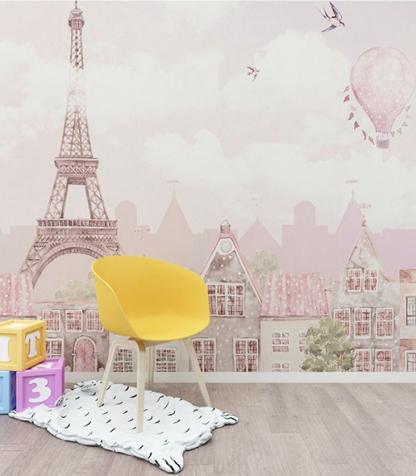 Принт на флізеліні Ейфелева вежа акварель арт