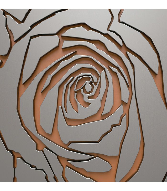 Принт на флізеліні металева троянда