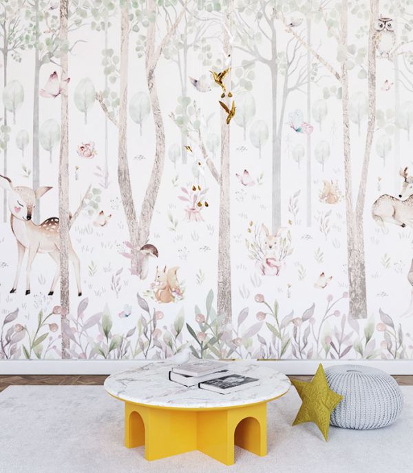 Принт на флізеліні з листям пальмовим