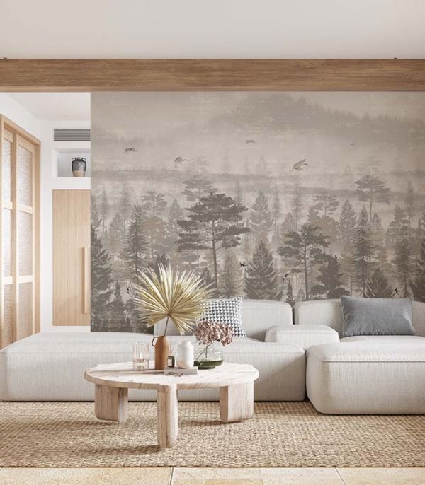 Принт на флізеліні хвойні дерева