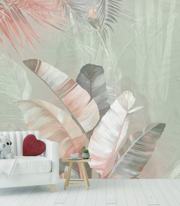 Шпалери на флізеліні з листям папоротнику