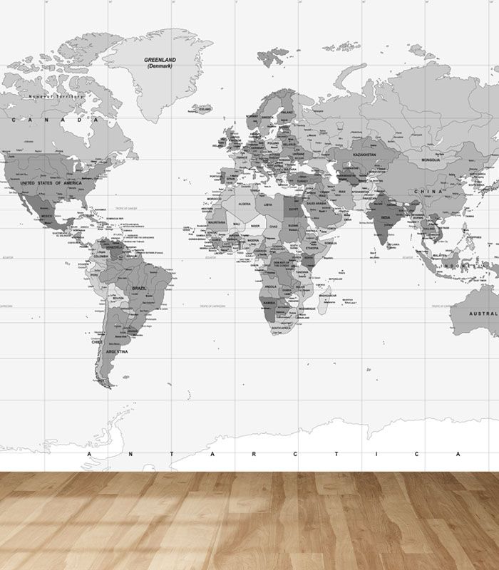 Принт на флізеліні з сучасною картою Світу