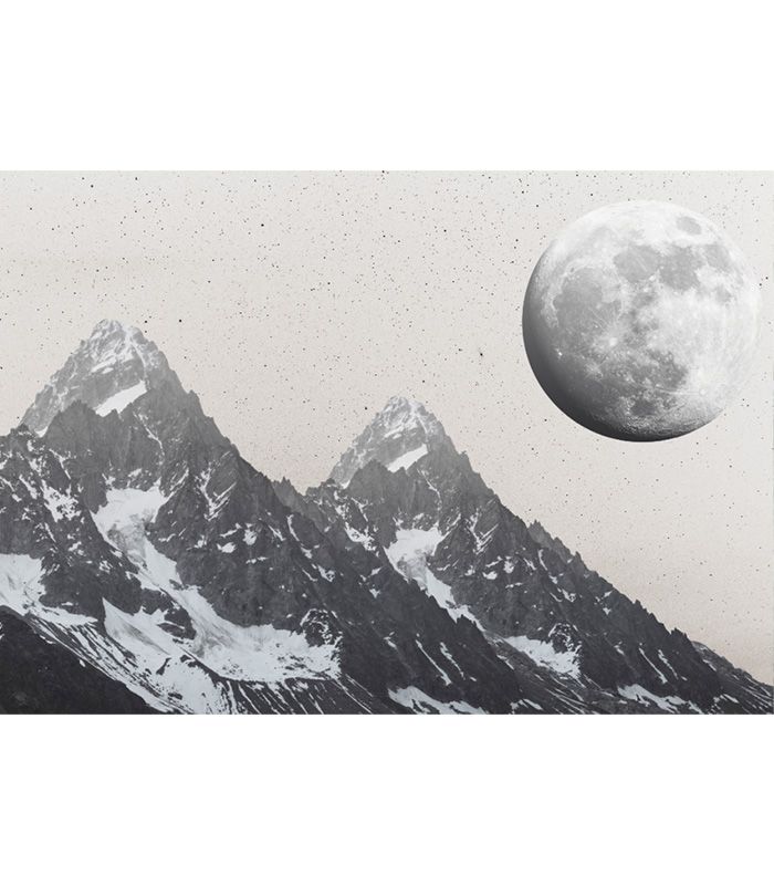 Принт на флізеліні гори та місяць