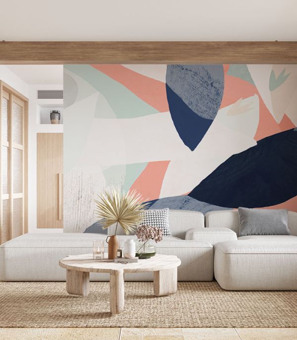 Шпалери на флізеліні з мазками фарби