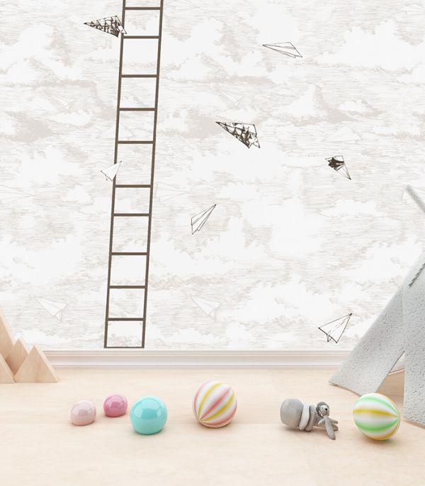 Шпалери на флізеліні з паперовими літаками Шпалери на флізеліні з паперовими літаками