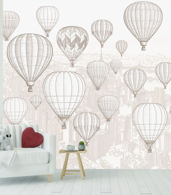 Принт на флізеліні повітряні кулі