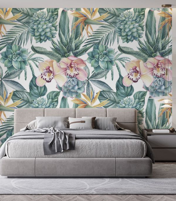 Принт на флізеліні квітковий букет