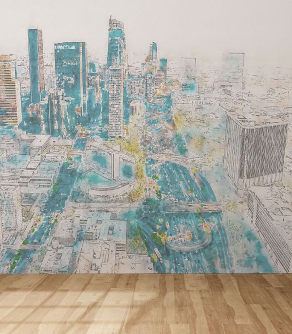 Принт на флізеліні сучасне місто арт Принт на флізеліні сучасне місто арт