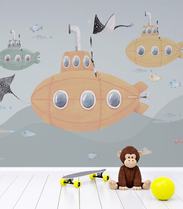 Принт на флізеліні підводні човники Принт на флізеліні підводні човники