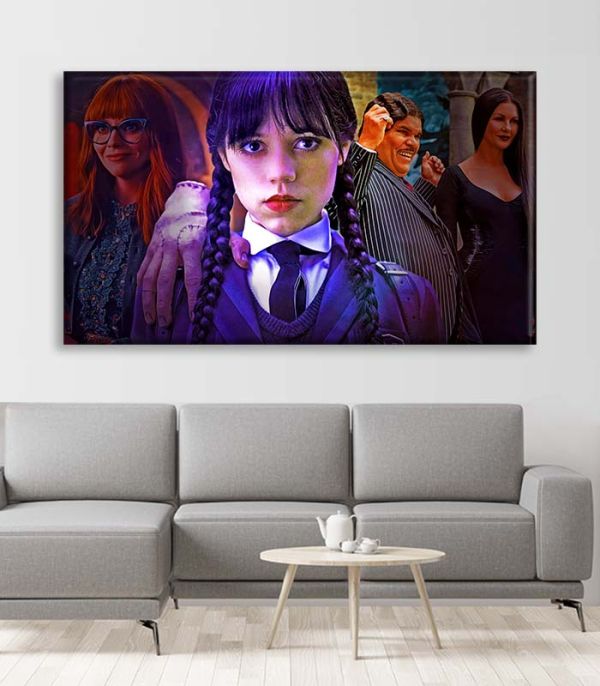 Картина на холсті Венздей персонажі Нетфлікс Картина на холсті Венздей персонажі Нетфлікс