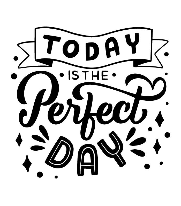 Текстова наклейка на стіну – Today is the perfect day
