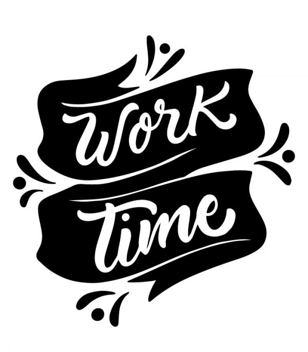 Наклейка надпис – Work time Наклейка надпис – Work time