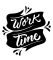 Наклейка надпис – Work time